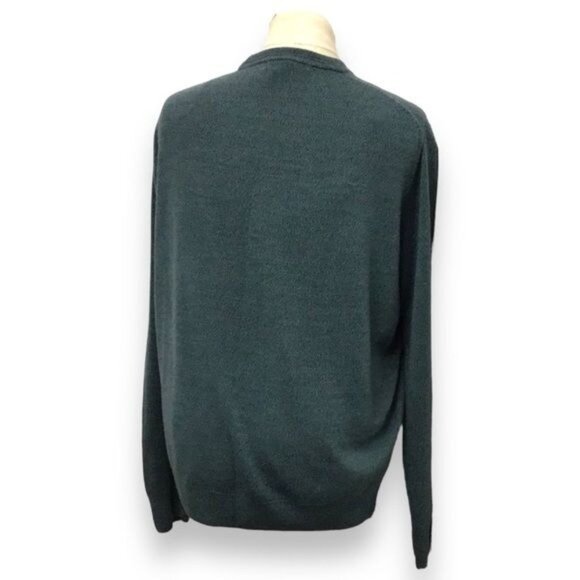 Geoffrey Beene Mens Crew Neck Single Color Argyle Sweater, Blue, size XL - Picture 4 of 7